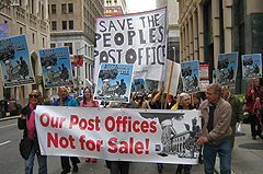 Residents hoping to halt the sale of the Berkeley Post Office demonstrate on Dec. 4, 2012.