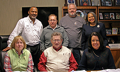APWU Election Committee  (Seated, left to right) Judith Eadson, South Jersey Area Local; J. Lloyd Newman, North Alabama Area Local; Kim Guy, Tennessee Postal Workers Union; (standing, left to right) Robert Preston, Colorado Springs Area Local; Anthony "Tony" Turner, Committee Chairperson, Manchester, NH Area Local; Rocky Sprowles, Kentucky Postal Workers Union; and Koquise Edwards (Secretary), Oklahoma City Area Local.