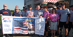 Members of the Champaign, IL Area Local welcomed the Wounded Warriors to Danville, IL.