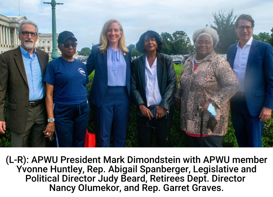 APWU and Social Security Fairness Act co-sponsors outside of Capitol.