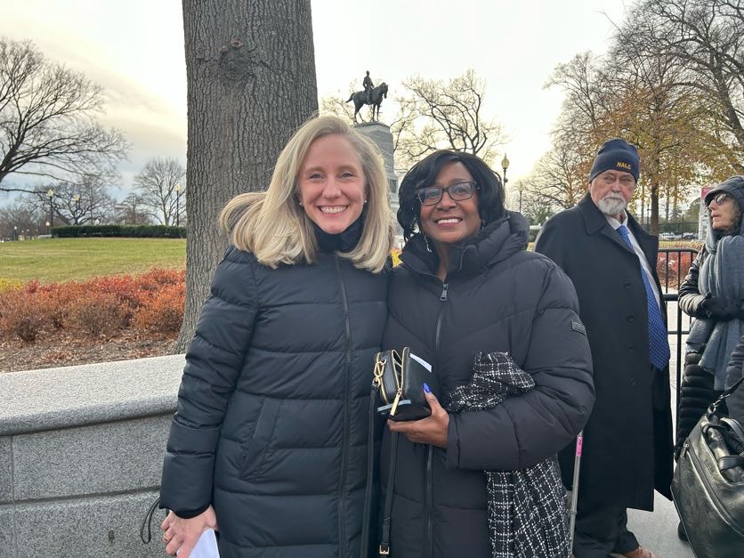 Rep Spanberger and Legislative and Political Director Judy Beard