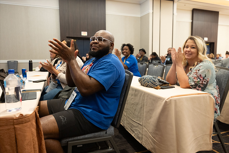 Clapping delegates at APWU Legislative Conference 2023