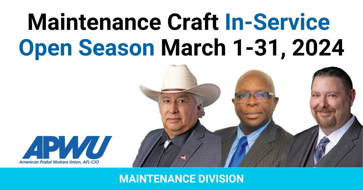 Maintenance Craft InService Open Season March 131, 2024 American