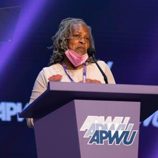 Nations Capital Southern Maryland Area Local President, Dena Briscoe, opens the convention