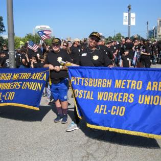 Pittsburgh postal workers at rally