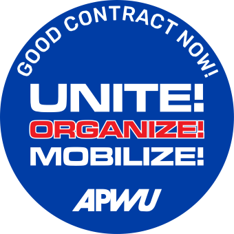 a contract campaign logo that says unite organize mobilize - good contract now